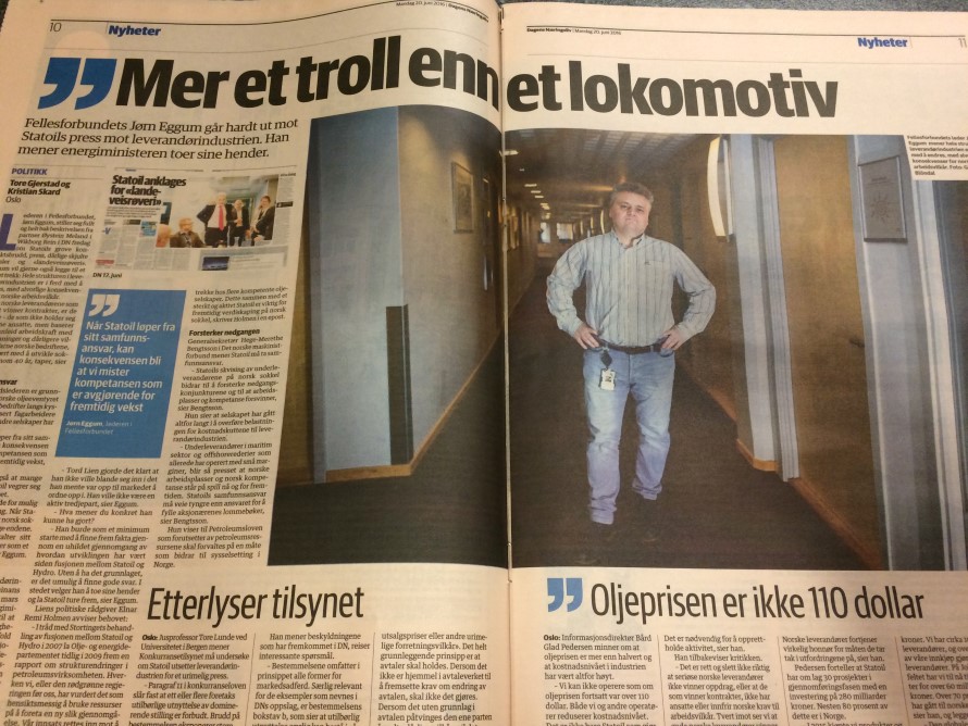 Eggum kritiserer Statoil