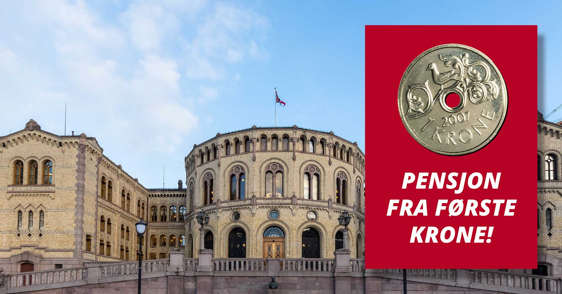 Politisk markering: Pensjon fra første krone