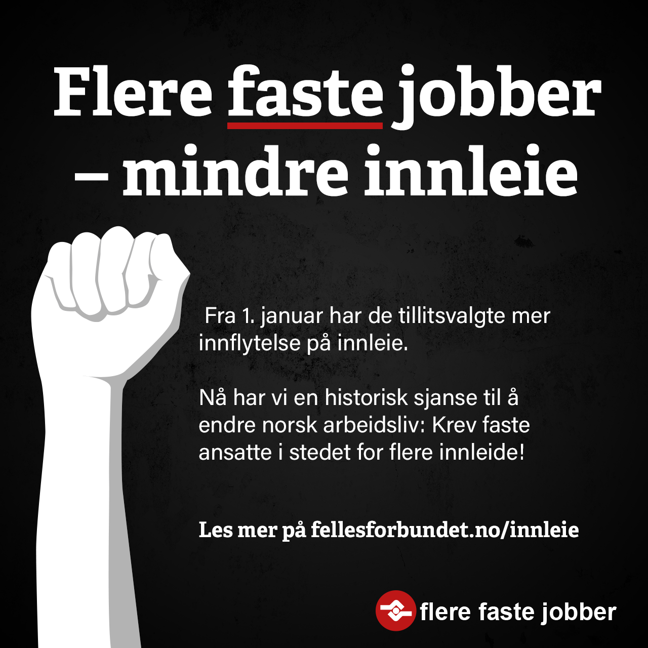 Starter ny kampanje for flere faste jobber